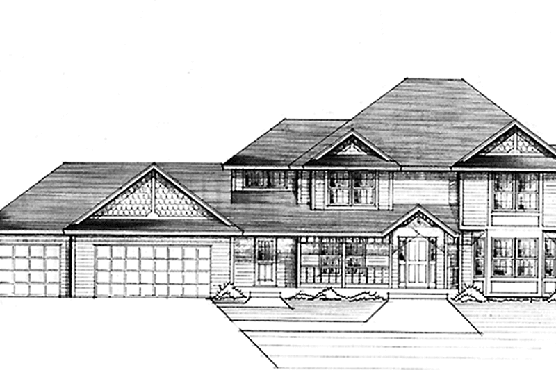 Architectural House Design - Country Exterior - Front Elevation Plan #51-884