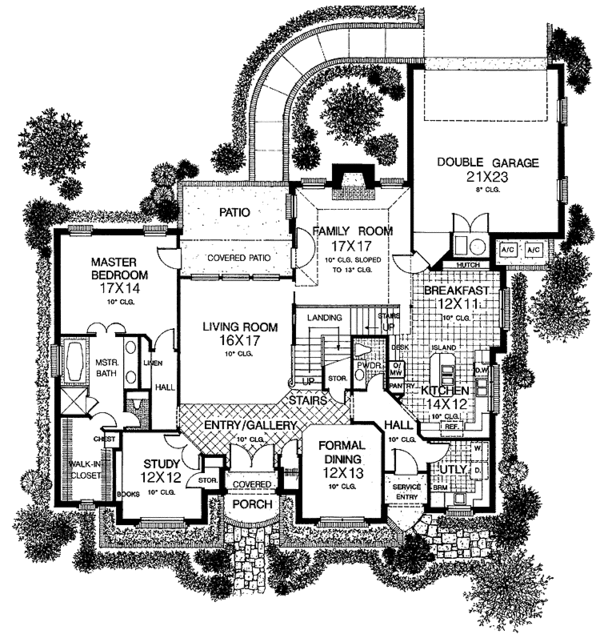 Dream House Plan - Country Floor Plan - Main Floor Plan #310-1053