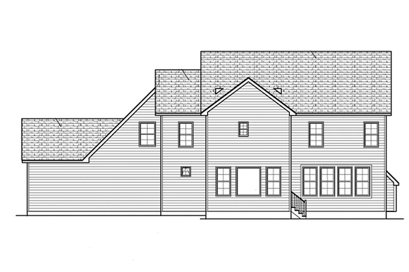 Home Plan - Exterior - Rear Elevation for Traditional House Plan #1010-132 - 4 bed, 2.5 bath