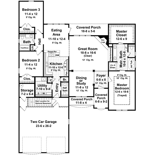 Dream House Plan - Traditional Floor Plan - Main Floor Plan #21-179