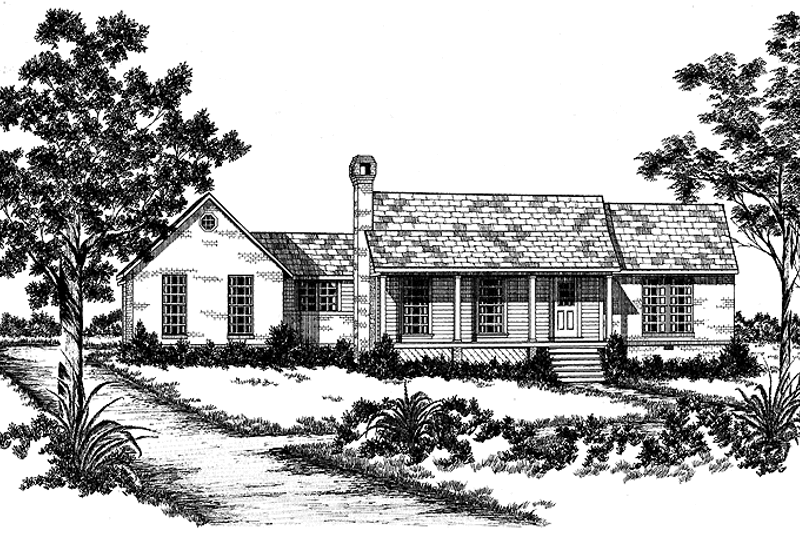 House Design - Country Exterior - Front Elevation Plan #36-518