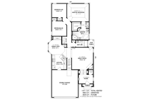 Floor Plan - Main Floor for European House Plan #424-119 - 3 bed, 2 bath