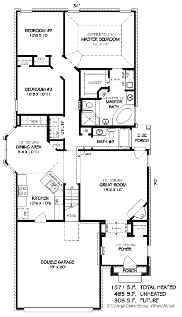 European Floor Plan - Main Floor Plan #424-119