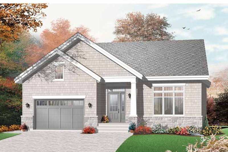 Home Plan - Exterior - Front Elevation 3 for Craftsman House Plan #23-2437 - 3 bed, 1 bath