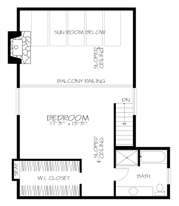 House Design - Prairie Floor Plan - Upper Floor Plan #320-1188
