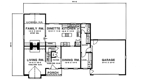 House Plan Design - Country Floor Plan - Main Floor Plan #1001-9
