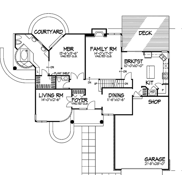 Dream House Plan - Traditional Floor Plan - Main Floor Plan #320-692