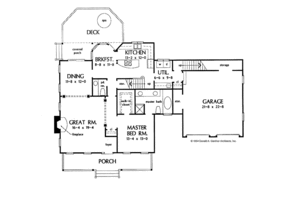 Floor Plan - Main Floor for Country House Plan #929-196 - 3 bed, 2.5 bath