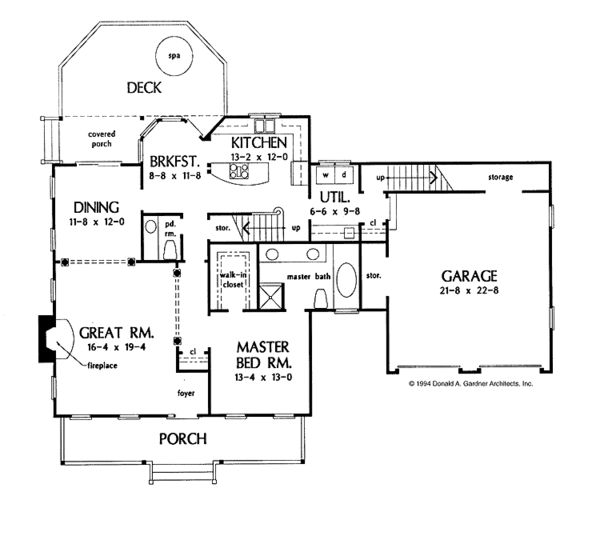 House Blueprint - Country Floor Plan - Main Floor Plan #929-196