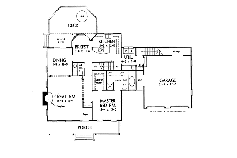 Home Plan - Floor Plan - Main Floor for Country House Plan #929-196 - 3 bed, 2.5 bath