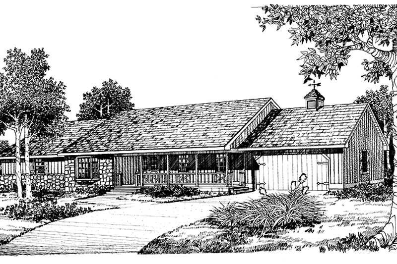 Home Plan - Contemporary Exterior - Front Elevation Plan #72-1066