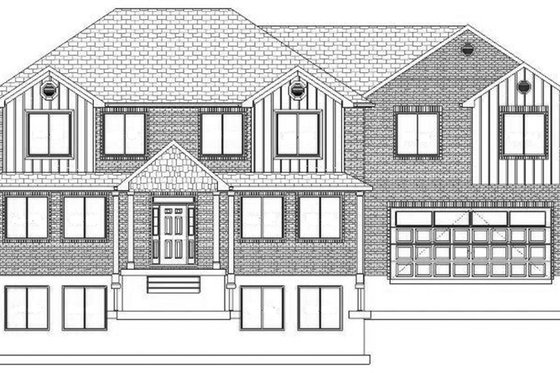 Exterior - Front Elevation 5 for Traditional House Plan #1060-18 - 7 bed, 4 bath