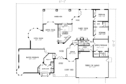 Mediterranean Style House Plan - 5 Beds 4 Baths 3393 Sq/Ft Plan #1-823 