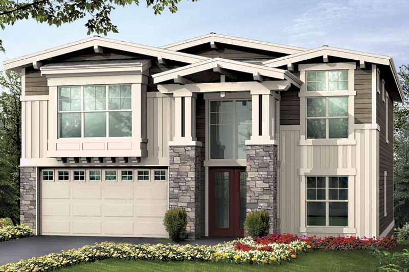 Home Plan - Exterior - Front Elevation 3 for Craftsman House Plan #132-426 - 4 bed, 3 bath