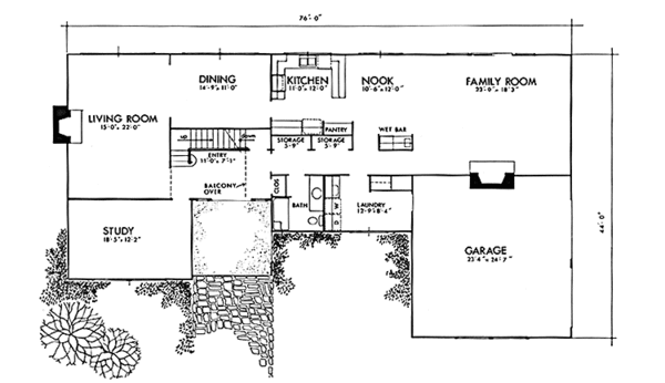 Architectural House Design - Contemporary Floor Plan - Main Floor Plan #320-1270