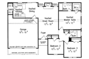 Colonial Style House Plan - 3 Beds 2 Baths 1085 Sq/Ft Plan #927-636 