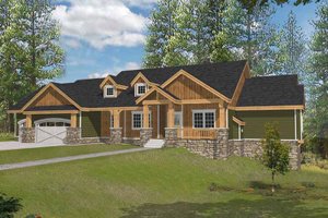 Dream House Plan - Craftsman Exterior - Front Elevation Plan #1037-14