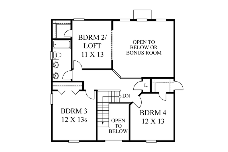 Home Plan - Floor Plan - Upper Floor for Classical House Plan #1053-62 - 4 bed, 2.5 bath