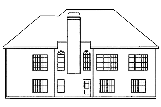 Exterior - Rear Elevation for Mediterranean House Plan #927-216 - 4 bed, 3 bath