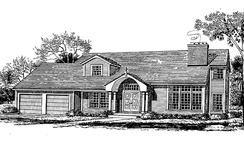 Dream House Plan - Exterior - Front Elevation 3 for Traditional House Plan #315-125 - 4 bed, 2.5 bath