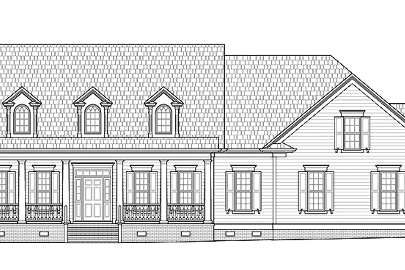 Dream House Plan - Exterior - Front Elevation 3 for Farmhouse House Plan #1054-4 - 4 bed, 3 bath