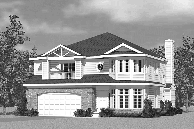 Home Plan - Exterior - Front Elevation for Country House Plan #72-1124 - 4 bed, 2.5 bath