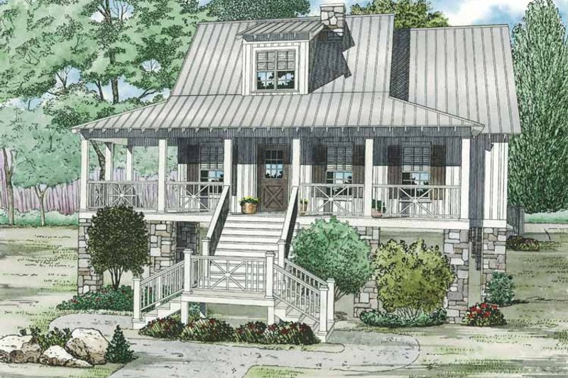 Home Plan - Country Exterior - Front Elevation Plan #17-3287