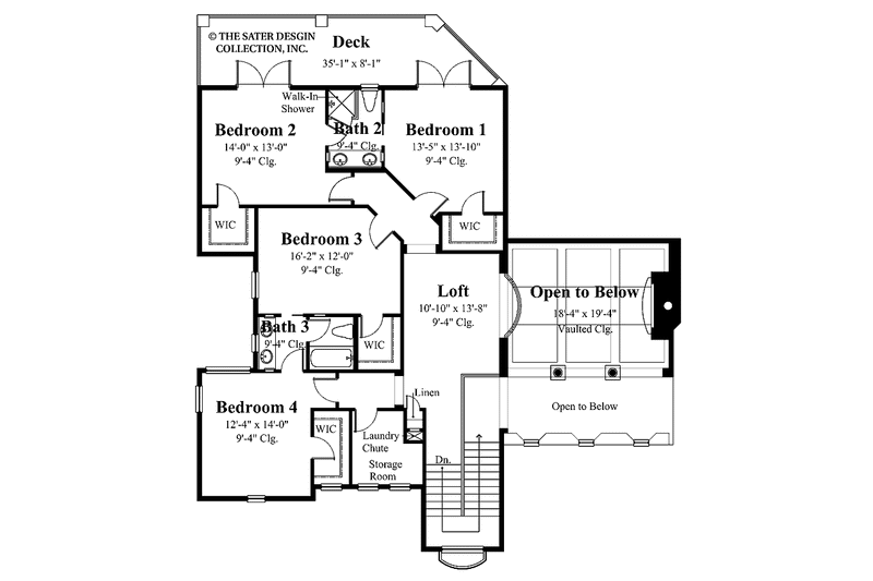 Home Plan - Floor Plan - Upper Floor for Mediterranean House Plan #930-347 - 5 bed, 4.5 bath