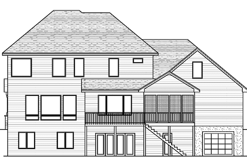Home Plan - Exterior - Rear Elevation for Traditional House Plan #51-658 - 3 bed, 2.5 bath