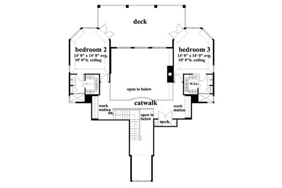Floor Plan - Upper Floor for Country House Plan #930-142 - 3 bed, 3.5 bath