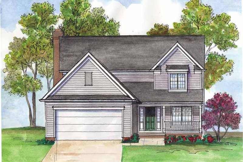 Dream House Plan - Exterior - Front Elevation 3 for Traditional House Plan #435-10 - 4 bed, 2.5 bath
