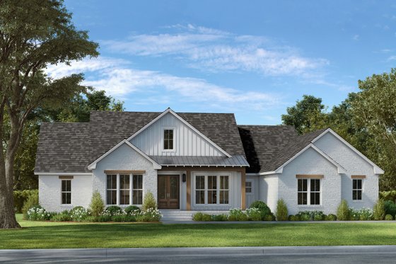 Exterior - Front Elevation 3 for Farmhouse House Plan #430-365 - 4 bed, 2.5 bath