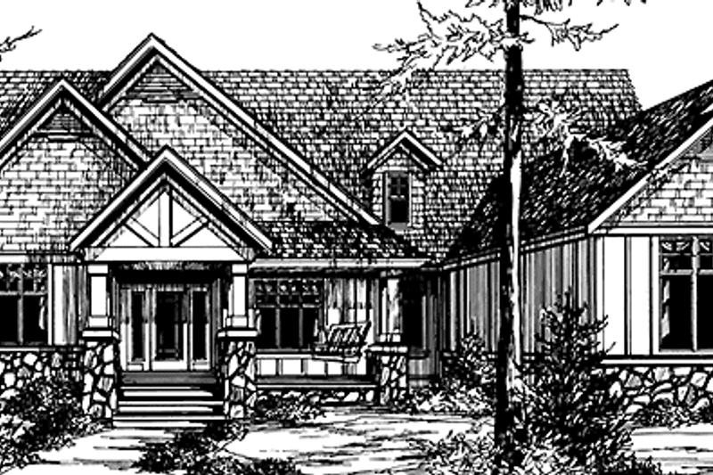 Dream House Plan - Country Exterior - Front Elevation Plan #966-18