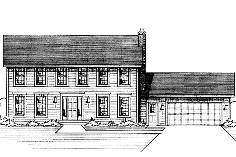 Home Plan - Exterior - Front Elevation 3 for Colonial House Plan #51-813 - 4 bed, 2.5 bath