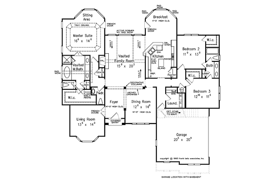 Floor Plan - Main Floor for Country House Plan #927-67 - 3 bed, 2.5 bath