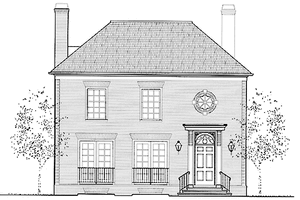 House Blueprint - Classical Exterior - Front Elevation Plan #992-6