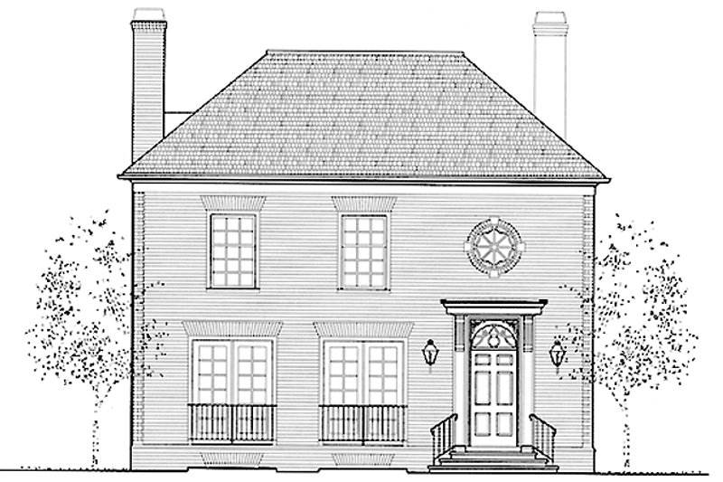 House Blueprint - Classical Exterior - Front Elevation Plan #992-6