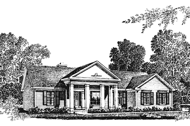 Dream House Plan - Exterior - Front Elevation 3 for Classical House Plan #1016-11 - 3 bed, 2 bath