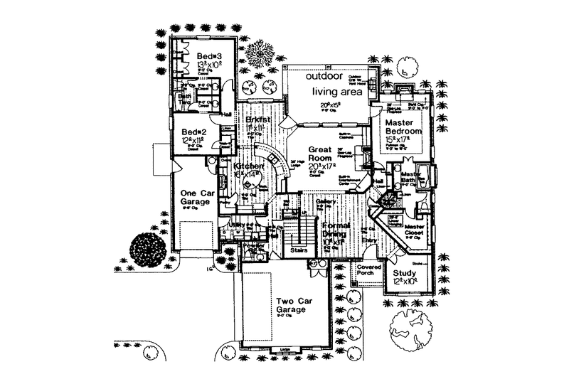Home Plan - Floor Plan - Main Floor for Country House Plan #310-1247 - 3 bed, 2.5 bath