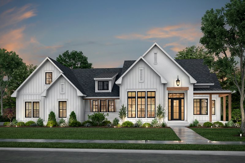 Dream House Plan - Farmhouse Exterior - Front Elevation Plan #430-272