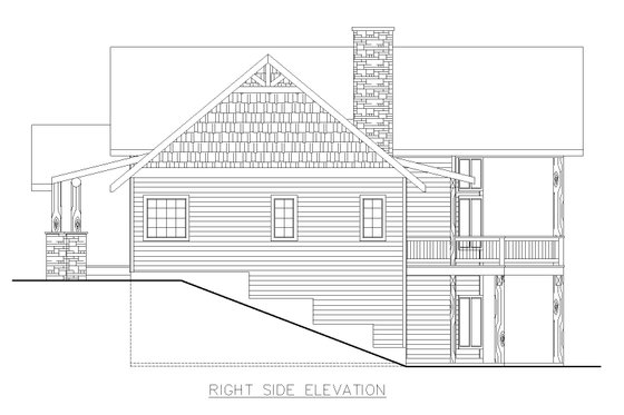 Exterior - Other Elevation 1 for Craftsman House Plan #117-1007 - 4 bed, 3 bath