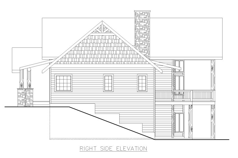 Dream House Plan - Exterior - Other Elevation 1 for Craftsman House Plan #117-1007 - 4 bed, 3 bath