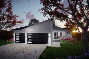 Architectural House Design - Exterior - Front Elevation for Modern House Plan #70-1542 - 5 bed, 3 bath
