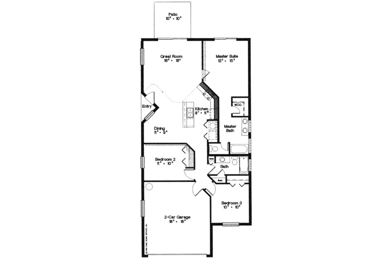 Home Plan - Mediterranean Floor Plan - Main Floor Plan #417-676
