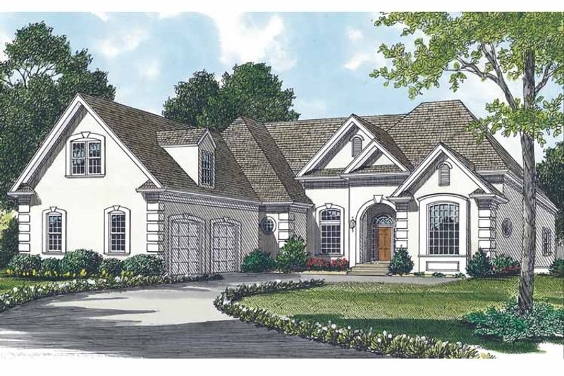 Dream House Plan - Exterior - Front Elevation 3 for Traditional House Plan #453-477 - 6 bed, 4.5 bath
