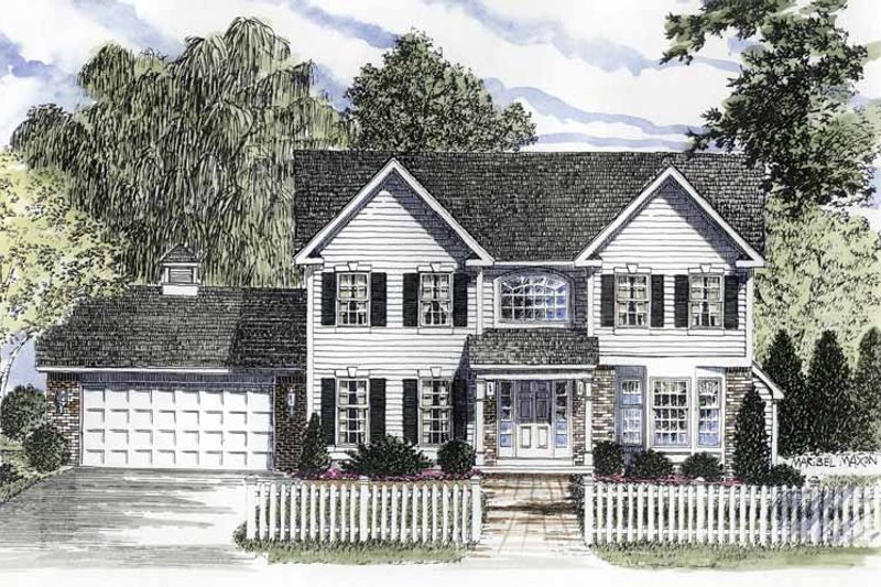 Architectural House Design - Colonial Exterior - Front Elevation Plan #316-212