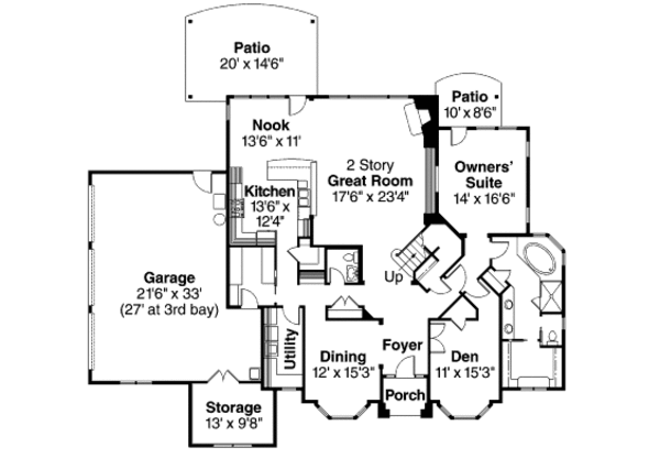 House Plan Design - Traditional Floor Plan - Main Floor Plan #124-685