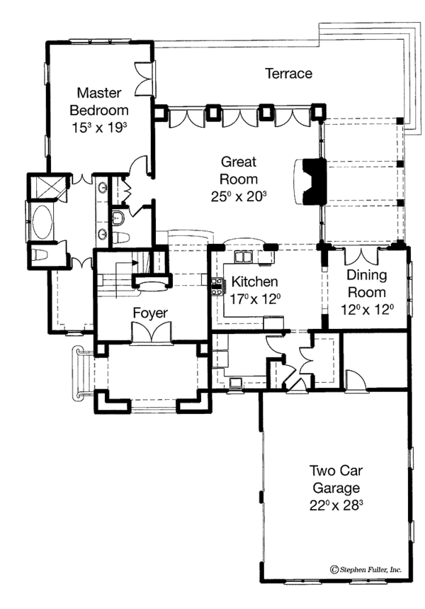 House Plan Design - Mediterranean Floor Plan - Main Floor Plan #429-192