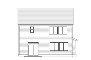 Exterior - Rear Elevation for Craftsman House Plan #53-561 - 3 bed, 2.5 bath