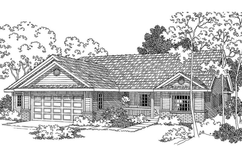 Home Plan - Ranch Exterior - Front Elevation Plan #124-389
